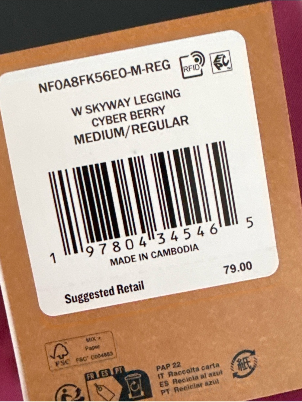 The North Face Women's Magenta High-Rise Leggings - Picture 2 of 4